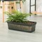 Outdoor and Indoor Rectangle Trough Plastic Planter Box, Vegetables or Flower Planting Pot, Brown